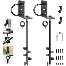 2 Pack 20" Heavy Duty Ground Anchors Shed Anchor Kit, Mobile Home Anchors wit...