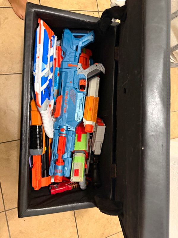 Nerf Elite 2.0 Foam Dart Blaster Lot w/ Soft Darts & Accessories Blue/Orange