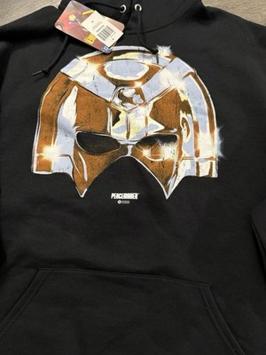 Peacemaker Hoodie Men's XL Eat Peace Sweatshirt John Cena Helmet DC Comics
