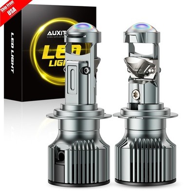H7 100W 50000LM Bi-LED Projector Lens High Low Beam Bulbs Headlight Retrofit US