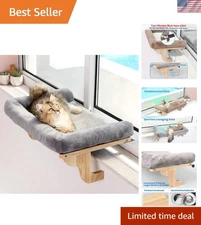 Orthopedic Cat Perch for Window with Robust Frame - Perfect for Large Cats