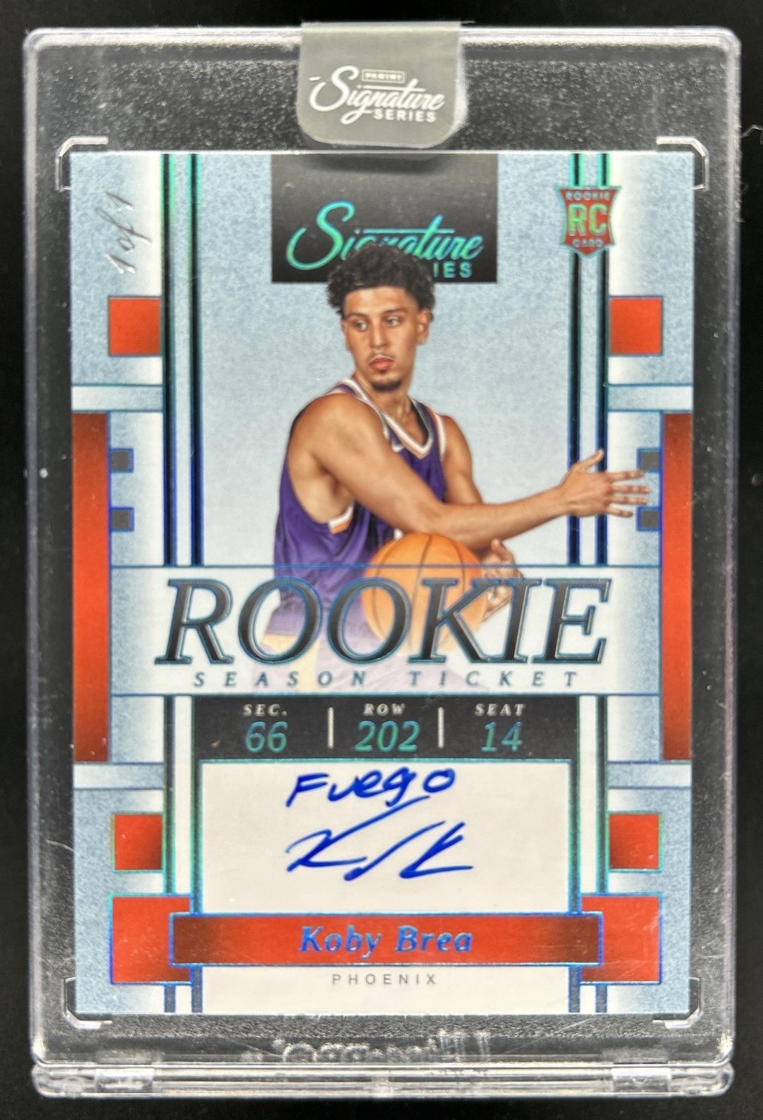 2025-26 Panini Signature Series Koby Brea Platinum Auto RC Rookie #1/1 Suns