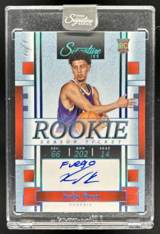 2025-26 Panini Signature Series Koby Brea Platinum Auto RC Rookie #1/1 Suns
