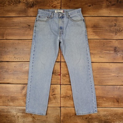 Levis 505 Jeans 33x30 Herren Blau Regular Straight Light Stonewash Made Denim