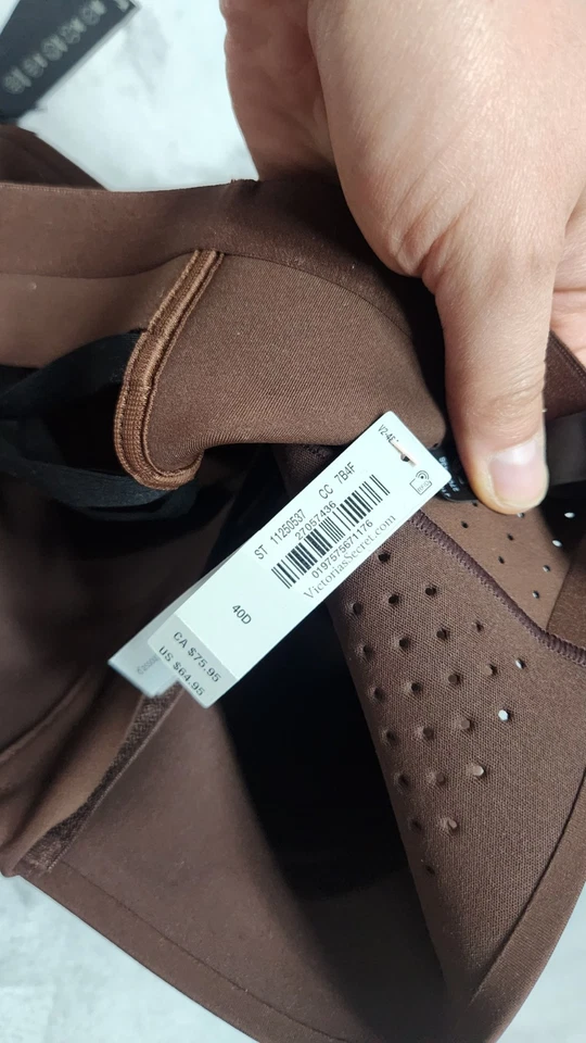 Sujetador deportivo Victoria's Secret 40D Ganache VSX Featherweight Max™ cierre frontal nuevo con etiquetas Foto 4 de 4