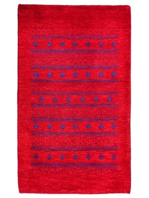 Khademi Indo Loribaft Orientteppich 93x62 | Handgeknüpfter Teppich aus Wolle