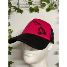 Vintage Hawaii Islands Pink/Black Mesh Trucker Snapback Cap Hawaiian Head Wear