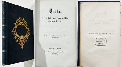 Aus der Bibliothek von König Ludwig II von Bayern - Spengel - Tilly 1864 EA