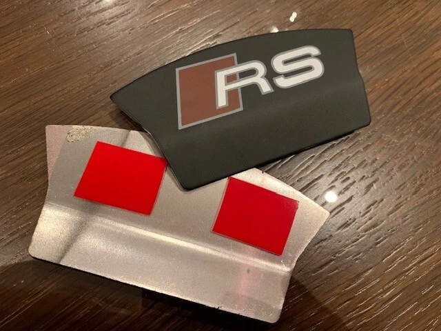 AUDI RS4 RS5 RS6 RS7 REAR BRAKE PAD CALIPER COVERS IN BLACK RS - Image 4 of 4