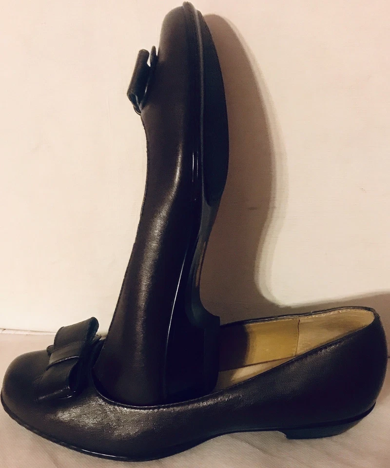 Zapatos de salón de vestir Softspots de cuero marrón bloque bajo talla 7 M ¡En excelente estado!! Foto 4 de 4