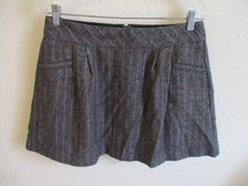 Y2K Old Navy Wool Blend Lined Twill 16" Skirt Size 6 Back Zip