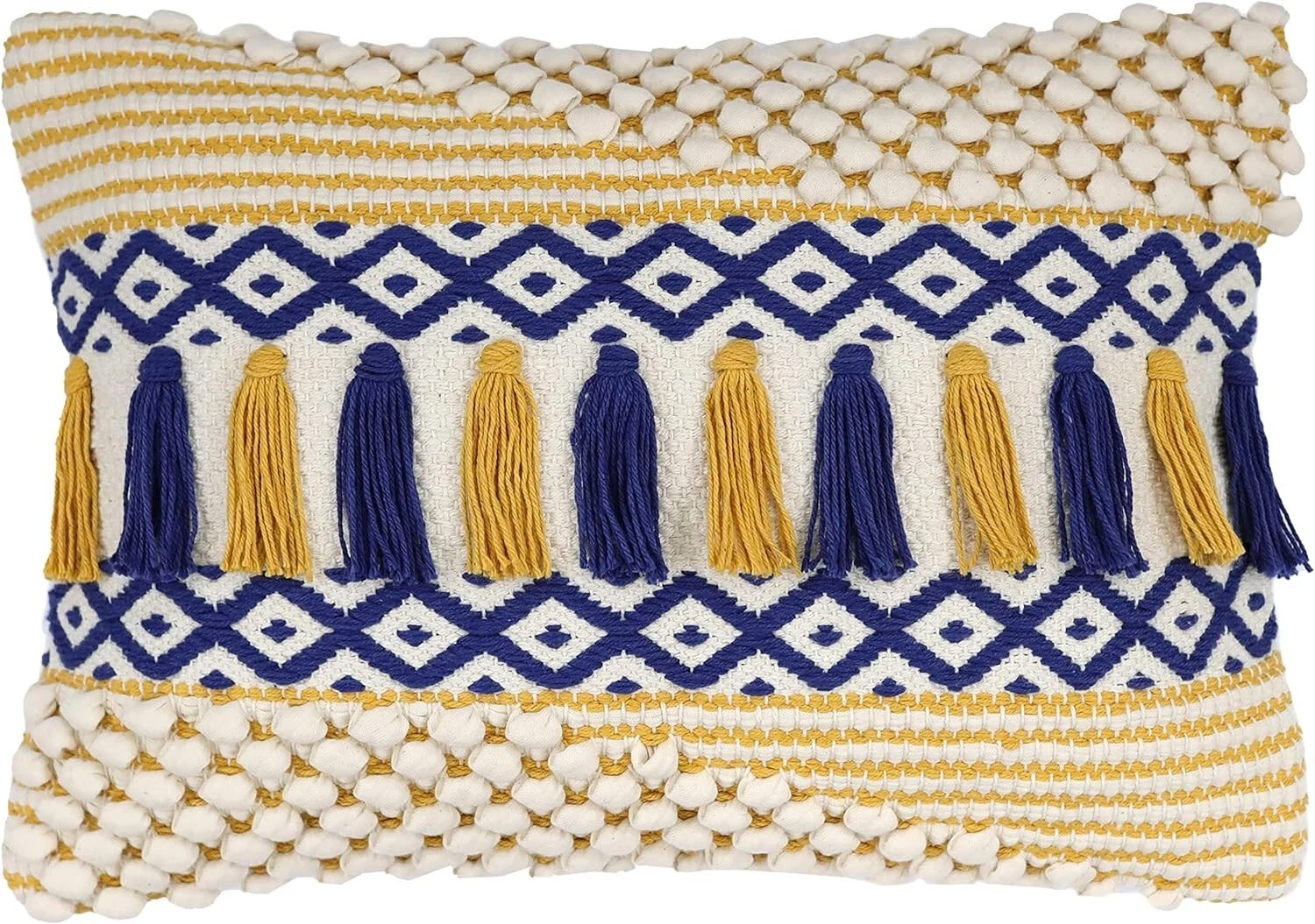 Pillow Cushion Cover Bohemian Decorative Handwoven 12x18 Inch Set of 4 for Home