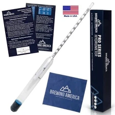 American-Made Precision Hydrometer Alcohol by Volume ABV Tester – Accurate Fi...