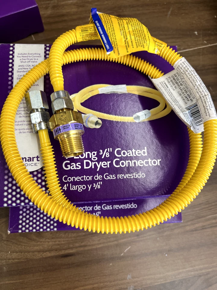 4 фута длиной 3/8 дюйма с покрытием газовой сушилки соединитель совершенно новый в коробке упаковка из 1 - Изображение 2 из 4