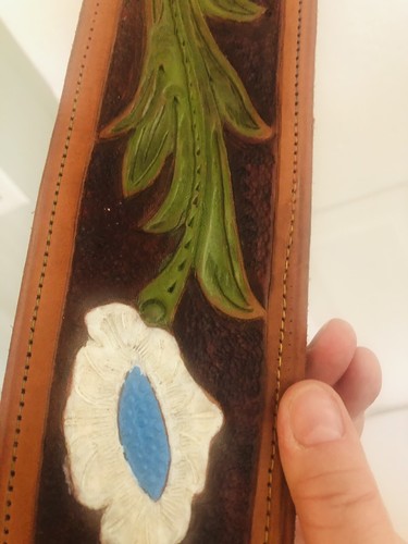 Custom Leather Guitar Strap Handmade USA - Picture 2 of 6