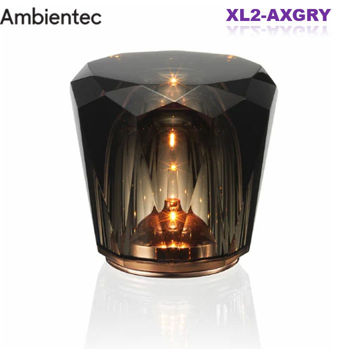 Ambientec Xtal Crystal Acrux Dark Gray XT2-AXGRY Cordless Table