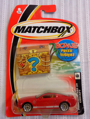 2004 Matchbox Treasure Chest Ford Mustang GT Concept #6 NEW!