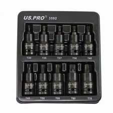 HARFINGTON 2pcs E-Torx Socket 1/2 Drive E12 External Torx Deep Socket CR-V 6 Point Spline Socket External Torque Star Female Bit Socket for Auto HARFINGTON 2pcs E-Torx Socket 1/2 Drive E12 External Torx Deep Socket CR-V 6 Point Spline Socket External Torque Star Female Bit Socket for Auto