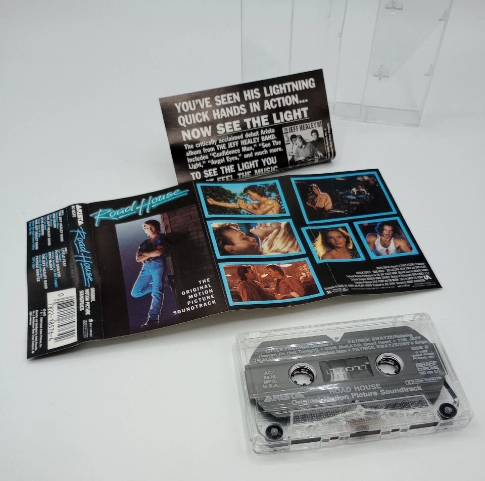 ROAD HOUSE Soundtrack Cassette Tape Official Movie Jeff Healey Hype Insert Swayz - Image 2 of 4