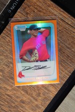 2011 BOWMAN CHROME PROSPECTS ORANGE REFRACTOR AUTO #BCP94 #/25 DRAKE BRITTON-MNT
