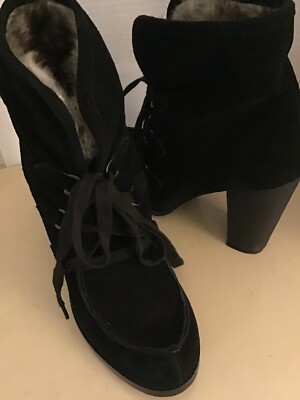 Steve Madden women black suede Heel Dash boots US 10 Euro 41
