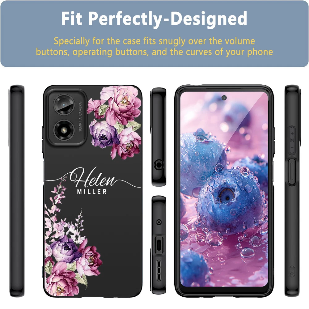 Motorola Moto G Play G Power 2024 2025 Custom Floral Phone Case