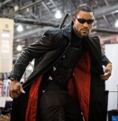 Neu Wesley Snipes Blade Trinity Echtleder Herren Lange Jacke Mantel