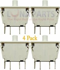 4 Pack Dryer Door Switch for Alliance laundry, Speed Queen, M406103, AP2404268