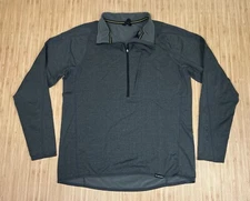 Truewerk Pullover Mens LARGE Gray Half Zip Performance Waffle Knit Thermal