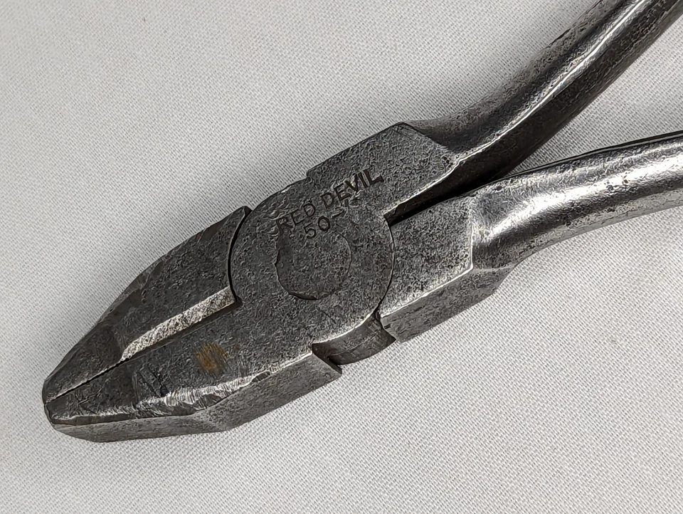 Vintage Red Devil 50 Pliers 7" Long Made in USA - Image 3 of 4