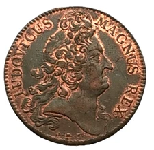 JET 413. Louis XIV Token - Royal Treasure 1710