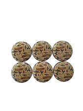 Cabinet and Drawer Knobs, Set of 6 Fish Camp Wood Cabinet Knobs
