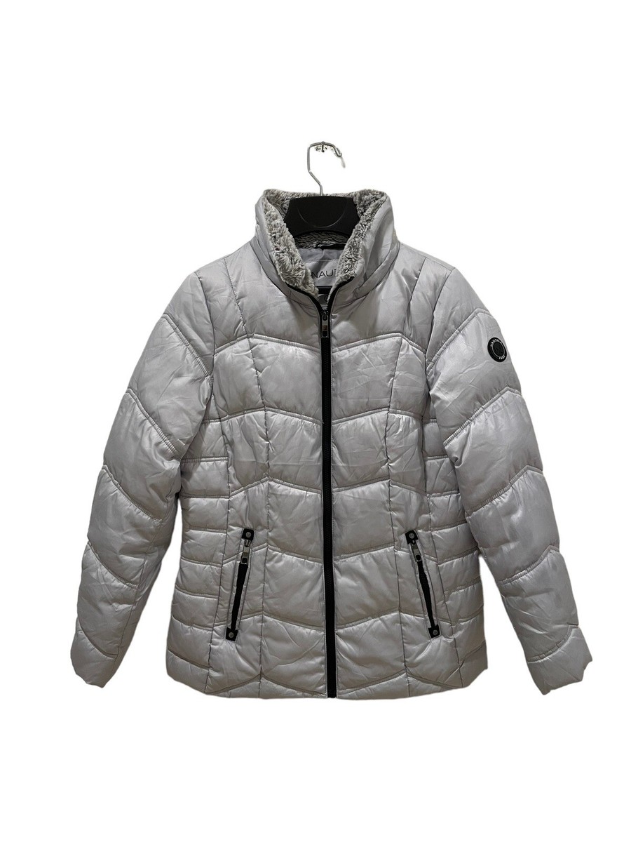 Nautica Jacket Full Zip Gray Coat Women display picture 1