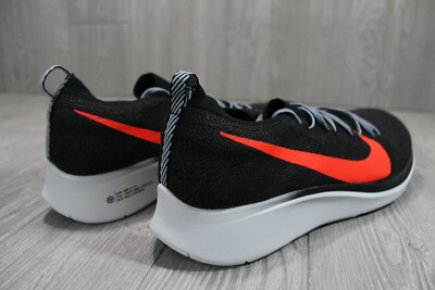54 Nike Zoom Fly Flyknit Running Black Crimson Red Shoes Mens 12.5