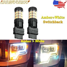 3157 Switchback Led Turn Signal Lights Bulb For Ford F150 1993-2014 Amber White