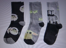 Boys Star Wars The Mandalorian 3-Pack Crew Cut Socks Multi 9-11 12