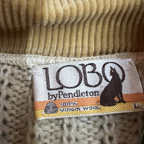 Vintage Pendleton LOBO Wool Zip Up Cowichan Cardigan Sweater Men’s Large TT208 - Picture 3 of 12