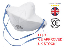 FFP1 / E149 Moulded Anti Flu Dust Face Mask Protection Hygiene CE Approved UK