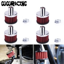 4pcs Us Stock Crankcase Breather Filter Clamp On Round Chrome 34 Inch Inlet
