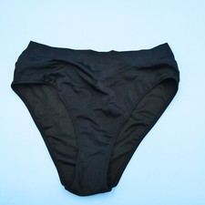 Victorias Secret Large Black Hi-Waisted Brazilian Hipster Bikini Bottom VS Swim