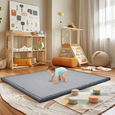 Extra Large Baby Play Mat for Floor, 1.4” Thick Memory Foam Crawling Mat Tatami