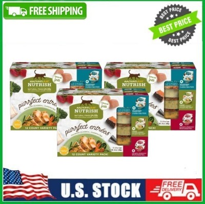 3 Pack Rachael Ray Nutrish Purrfect Entrees Variety Pack Grain Free Wet Cat Food