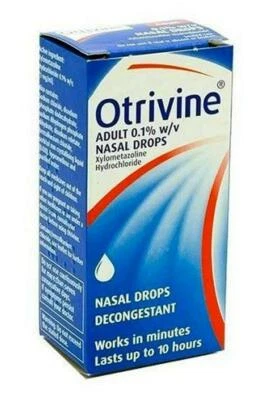 Otrivine Adult Nasal Decongestant Drops 10ml **Free Delivery**