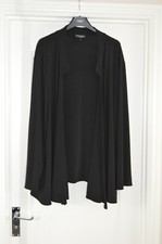 Ladies Anthony Studio Open Floaty Cardigan Duster Black 3xl (b4)
