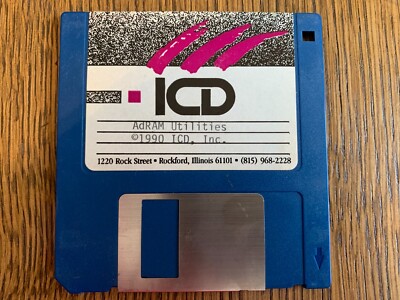 ICD ADRAM UTILITIES PROGRAM AMIGA COMPUTER 3.5'' INCH FLOPPY(S) TESTED WORKING