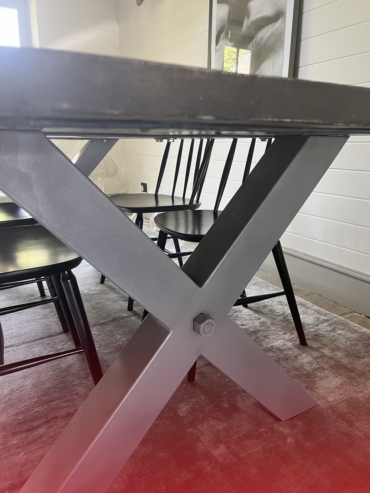 Large 6 Seater solid table and chairs collection only Near Rotherham eBay