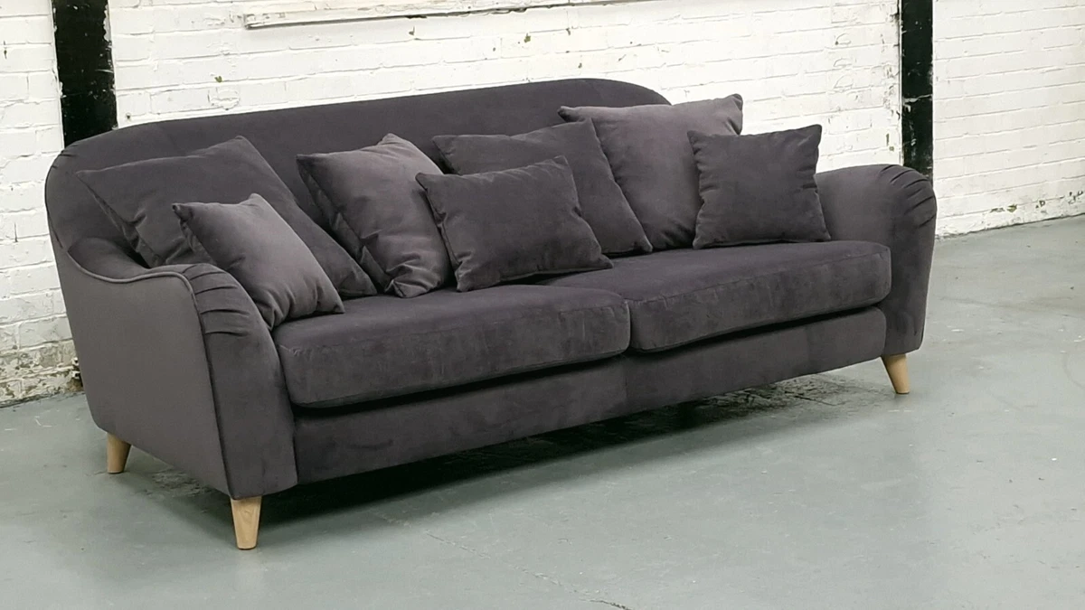 John Lewis Laze large sofa Aquaclean Harriet Charcoal 1799 in
