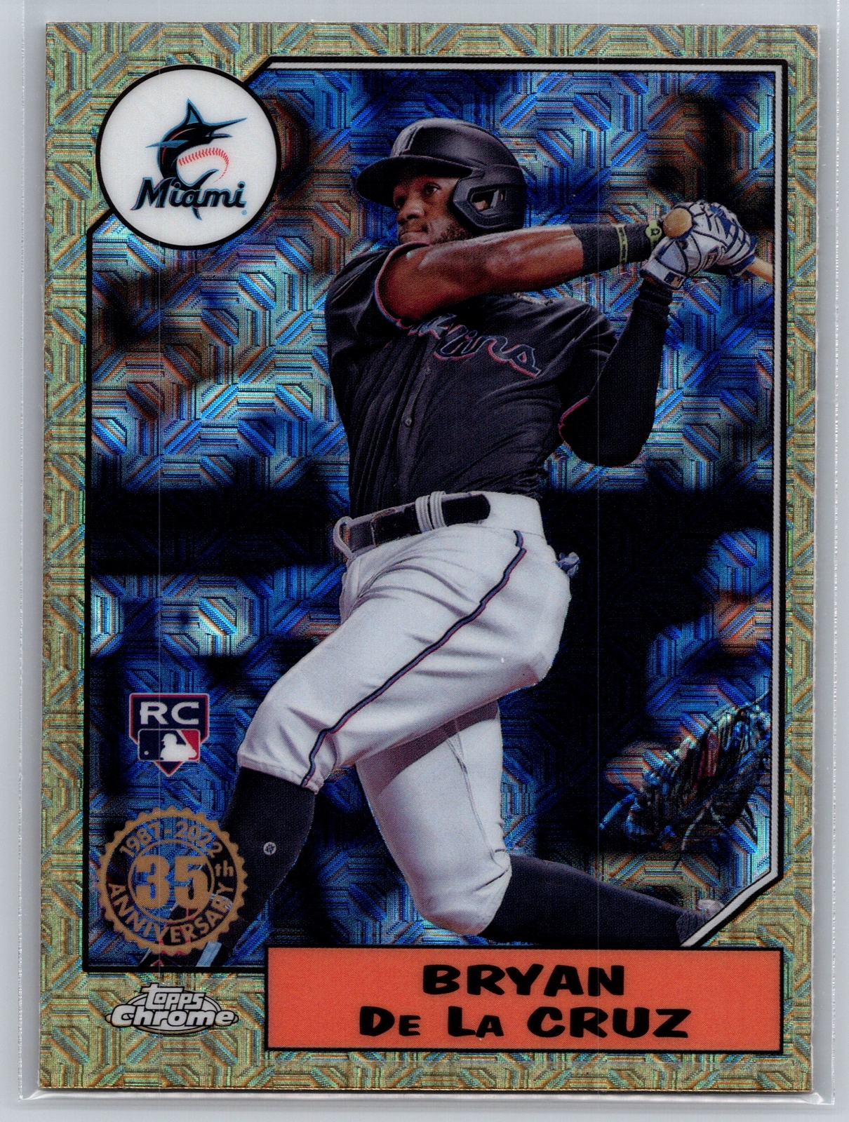 2022 Topps Update #T87C-20 Bryan De La Cruz 1987 Topps Mojo Silver Pack