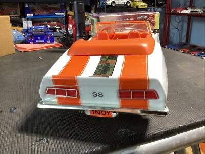 Vintage Jim Beam White/Orange 1969 Camaro SS pace car decanter W