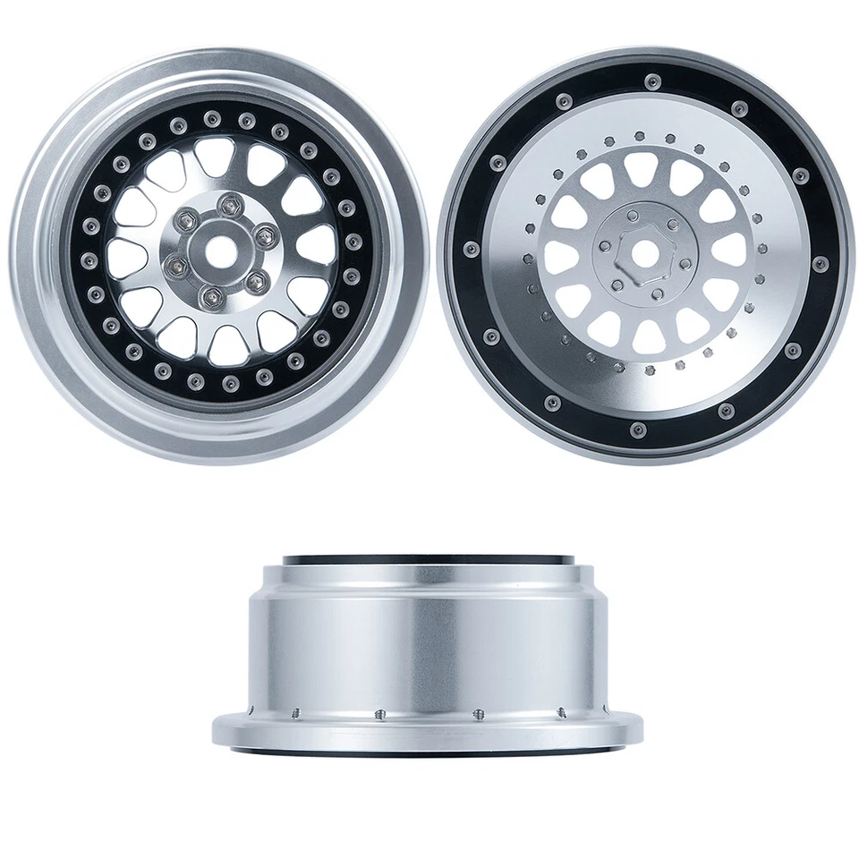 Llantas Beadlock FLYXM 4 piezas para coche de radiocontrol Losi Baja Rey 1/10 #10134-00 mejoras Foto 4 de 4